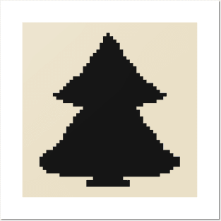 Christmas tree pixel art Posters and Art